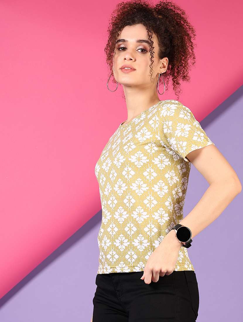 women printed short sleeve t-shirt - 21704919 - Standard Image - 1