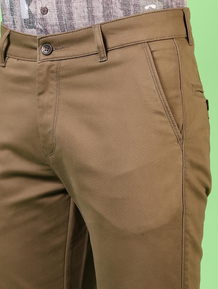 men solid mid rise casual chino - 21705007 - Standard Image - 4
