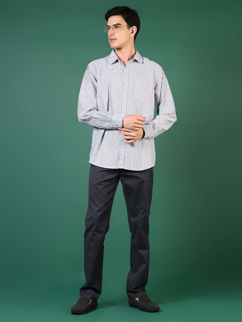 men solid mid rise casual chino - 21705009 -  Standard Image - 4