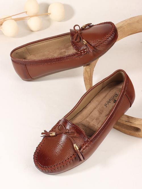 women brown slip on loafer - 21705401 -  Standard Image - 0