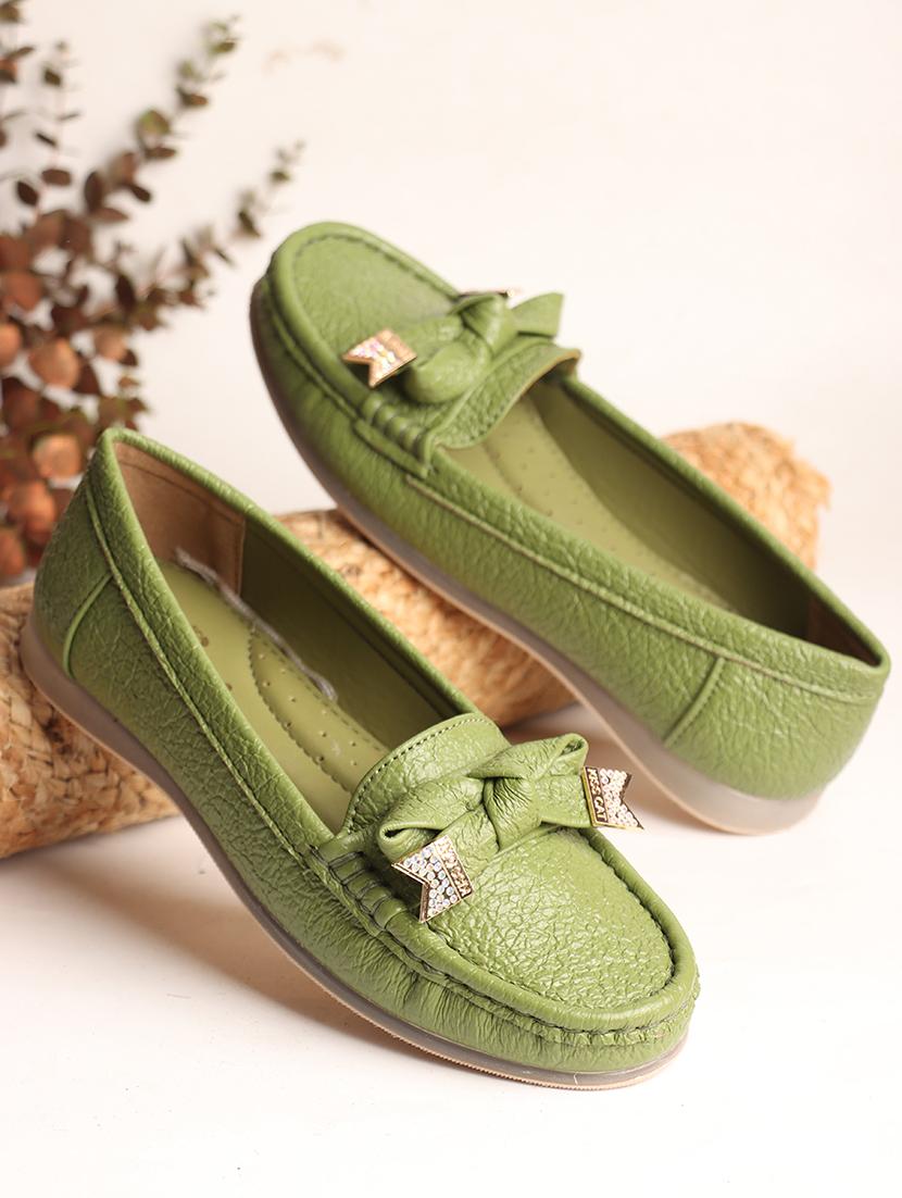 women green slip on loafer - 21705402 -  Zoom Image - 0