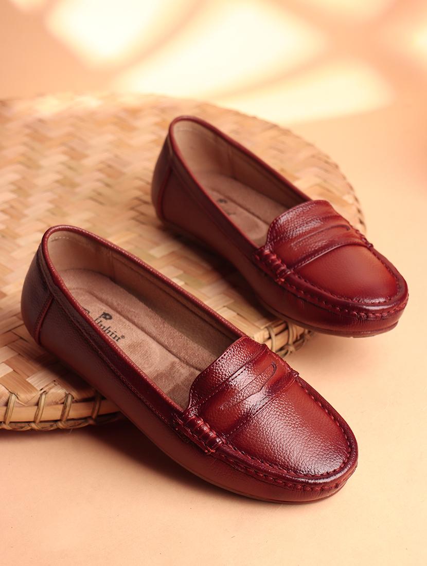 women maroon slip on loafer - 21705405 - Zoom Image - 0