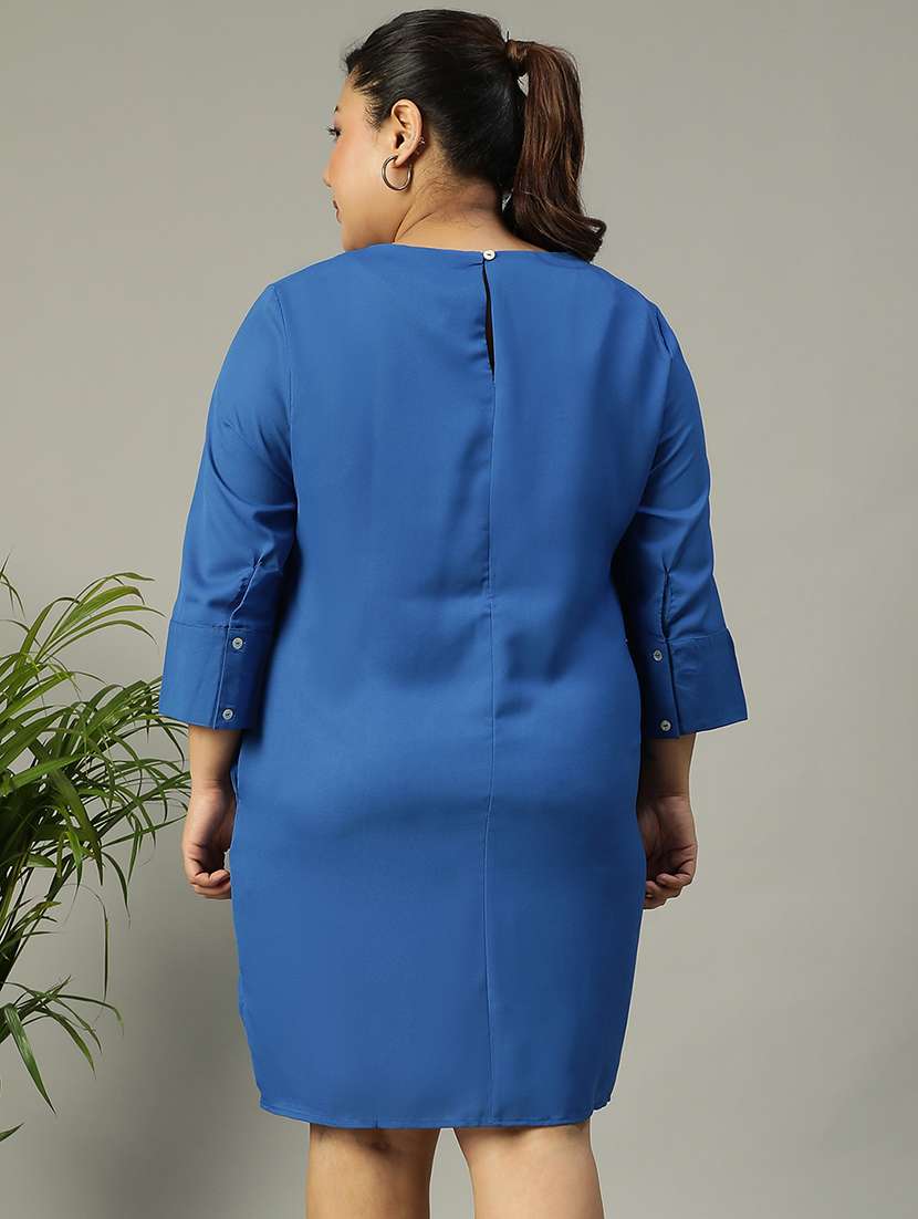 women plus size solid a-line dress - 21705530 - Standard Image - 6
