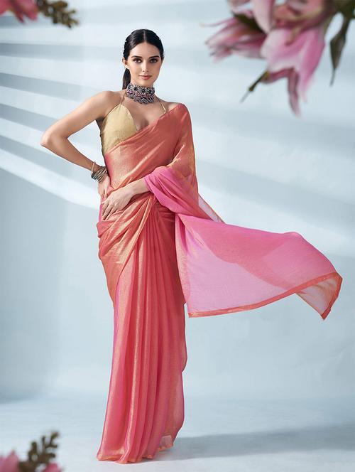 women solid party wear saree with blouse - 21705543 -  Standard Image - 0