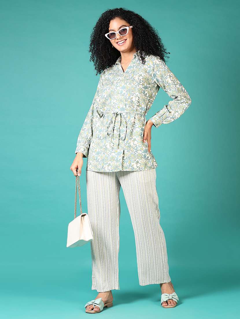 women printed top and trouser co-ord set - 21705651 -  Standard Image - 1