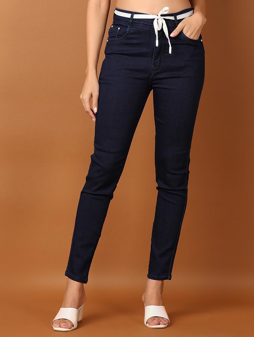 women solid high rise slim fit jean - 21705655 - Zoom Image - 0