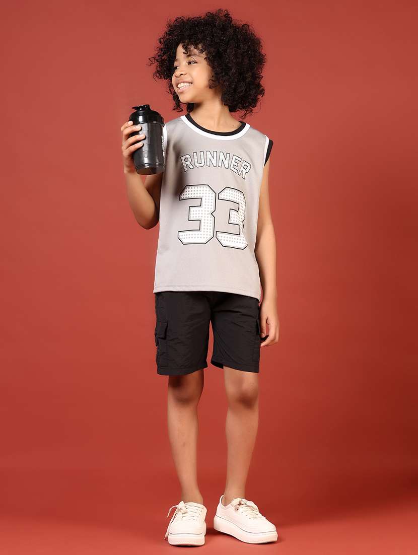 boys typographic print sleeveless t-shirt - 21705763 -  Standard Image - 4