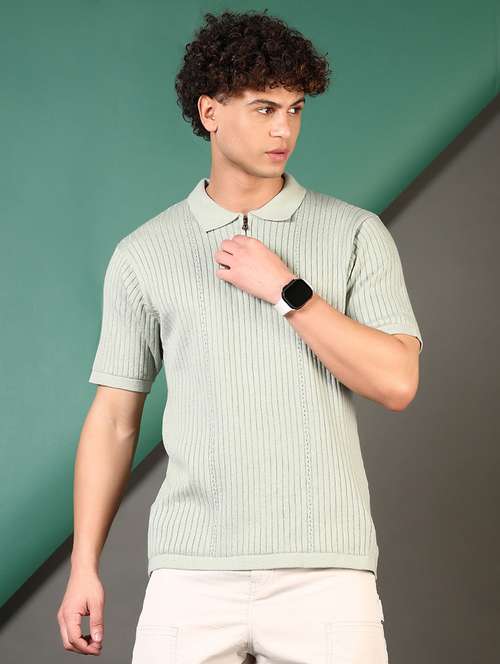 men textured short sleeves polo t-shirt - 21705804 - Standard Image - 0