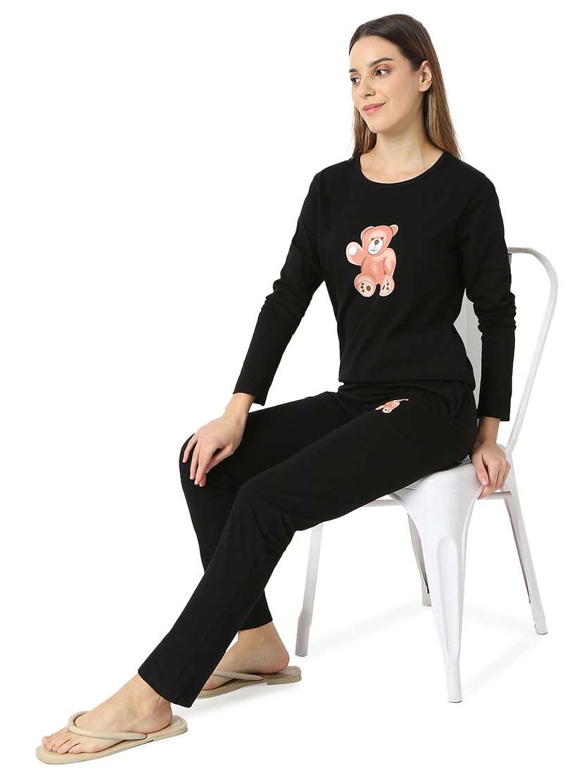 women nightwear top & pyjama set - 21706228 - Standard Image - 4