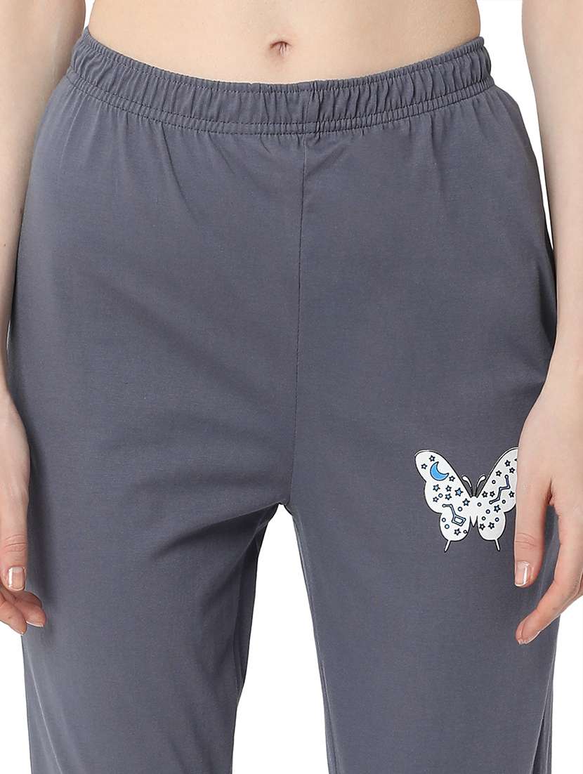 women chest print pyjama nightwear set - 21706232 -  Standard Image - 6