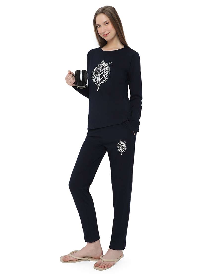 women chest print pyjama nightwear set - 21706233 -  Standard Image - 4