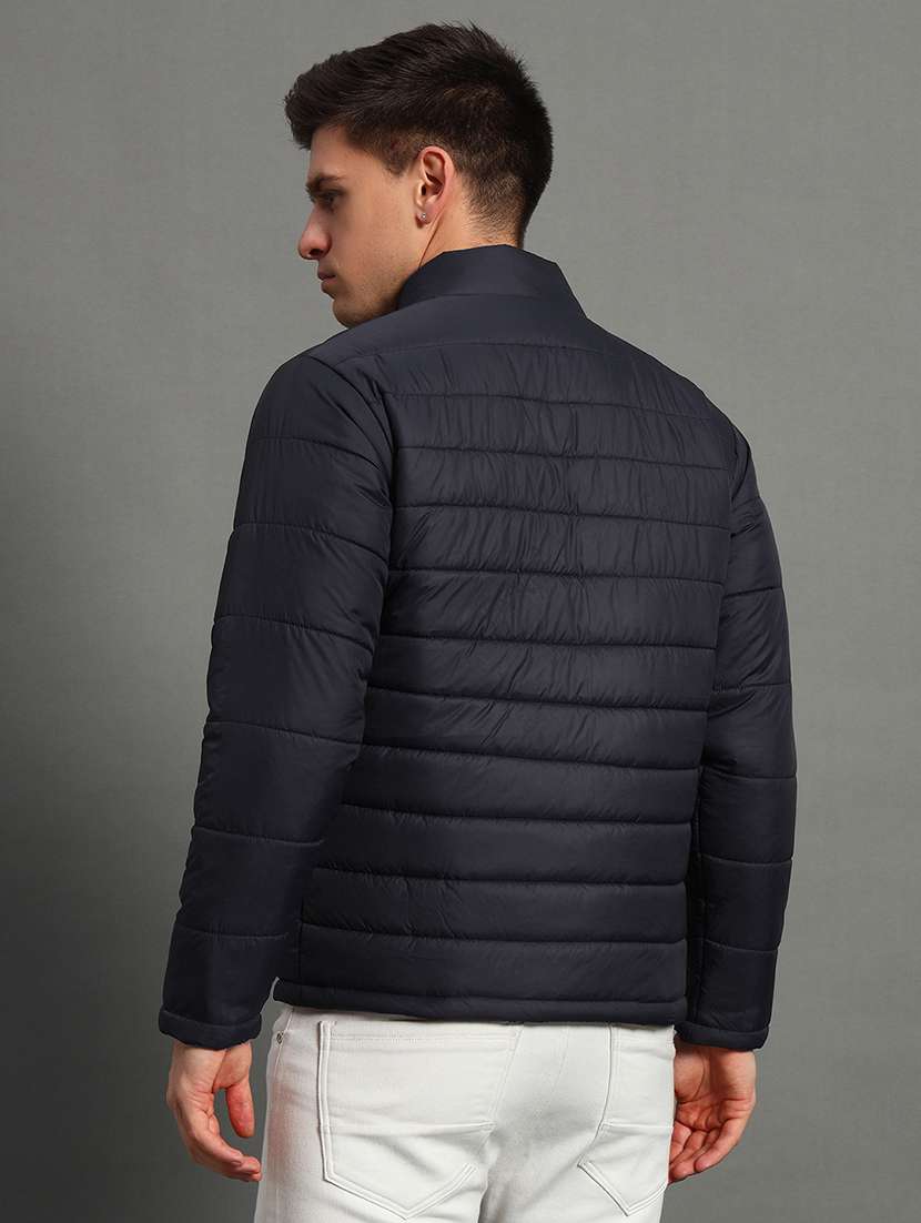 men long sleeves solid puffer jacket - 21706691 -  Standard Image - 1