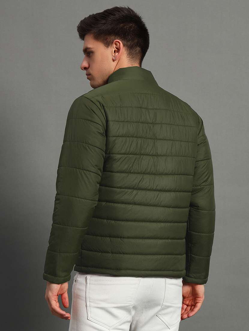 men long sleeves solid puffer jacket - 21706692 -  Standard Image - 1