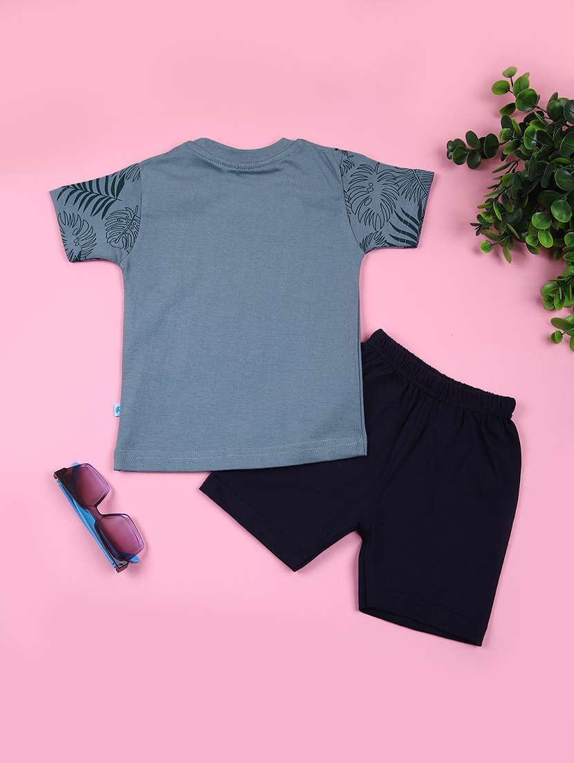 kids printed t-shirt & shorts set - 21706748 - Standard Image - 1