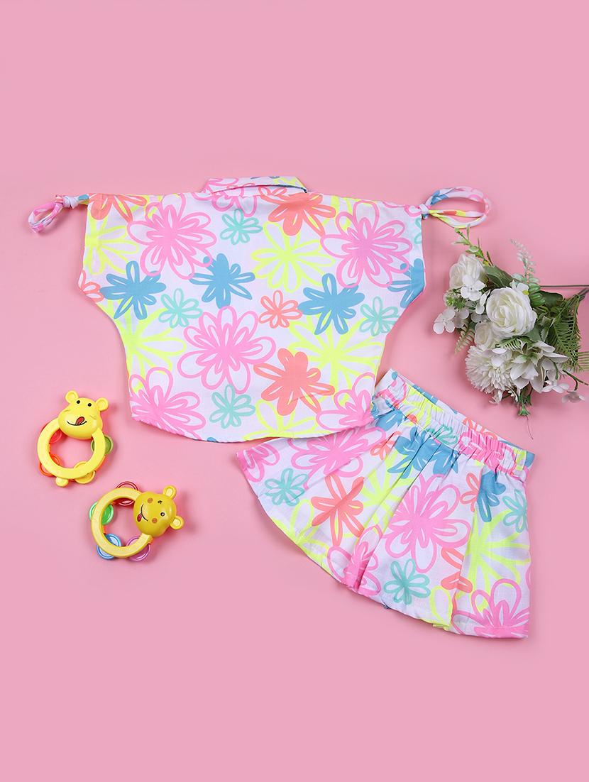 girls printed skirt top twin set - 21706771 - Standard Image - 1