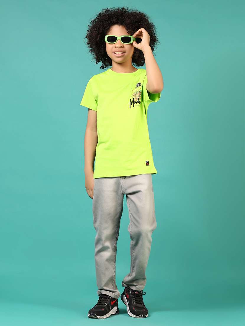 boys front & back printed round neck t-shirt - 21707381 - Standard Image - 4