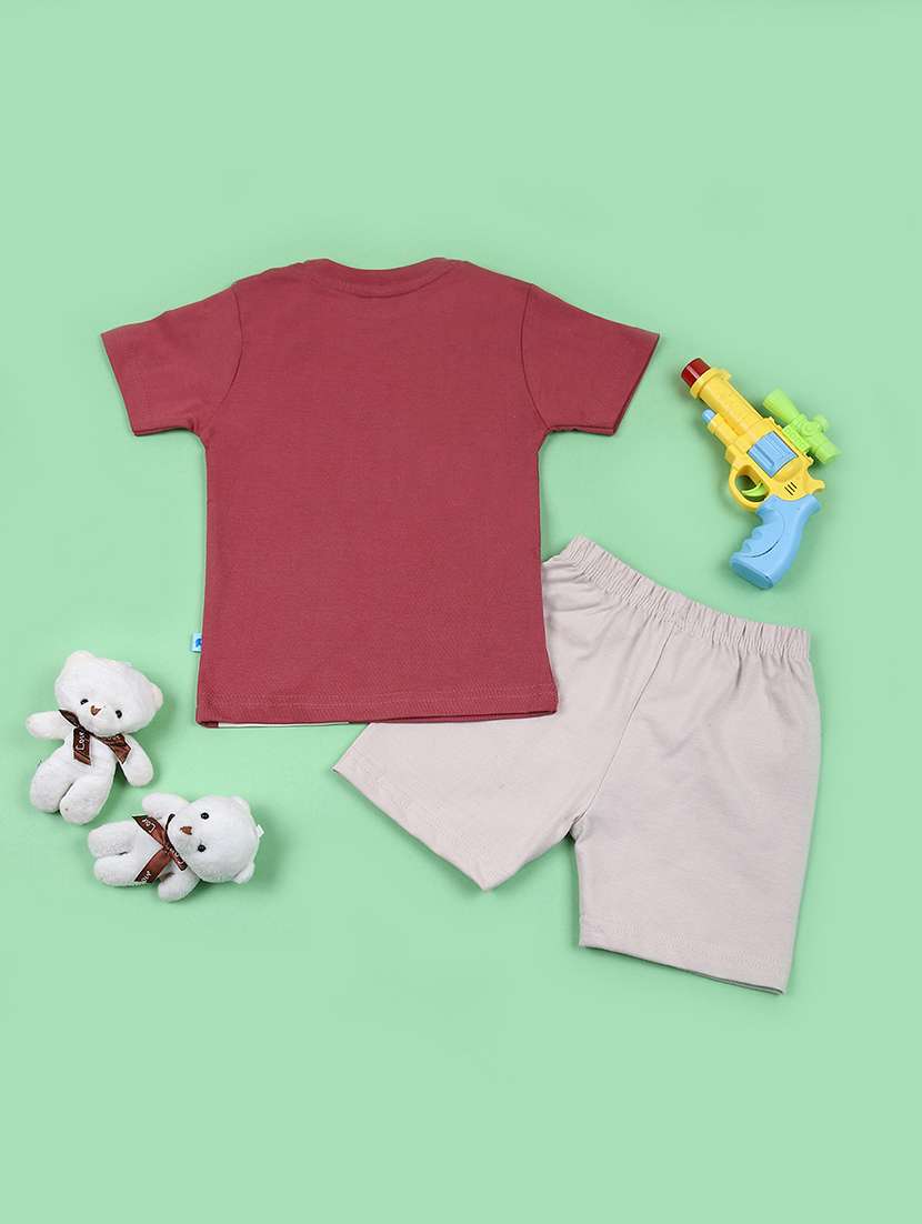kids printed t-shirt & shorts set - 21707387 - Standard Image - 1
