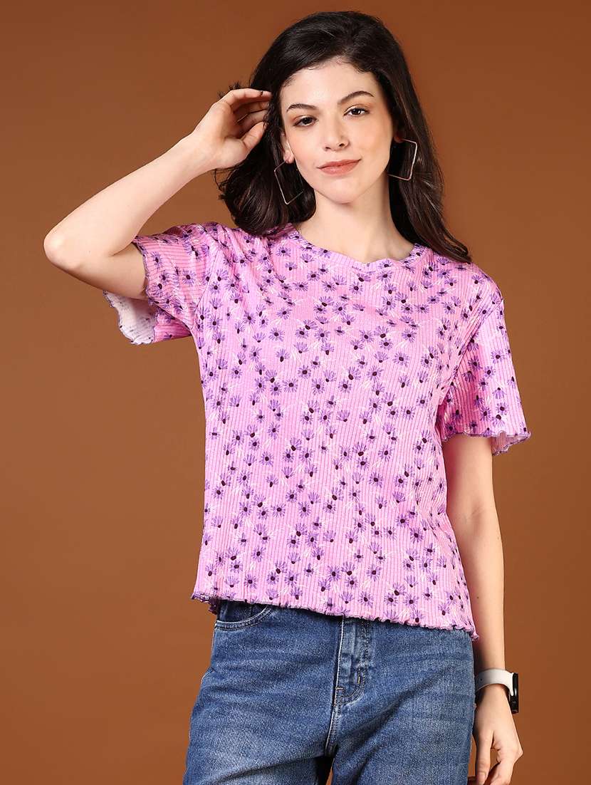 women printed short sleeves t-shirt