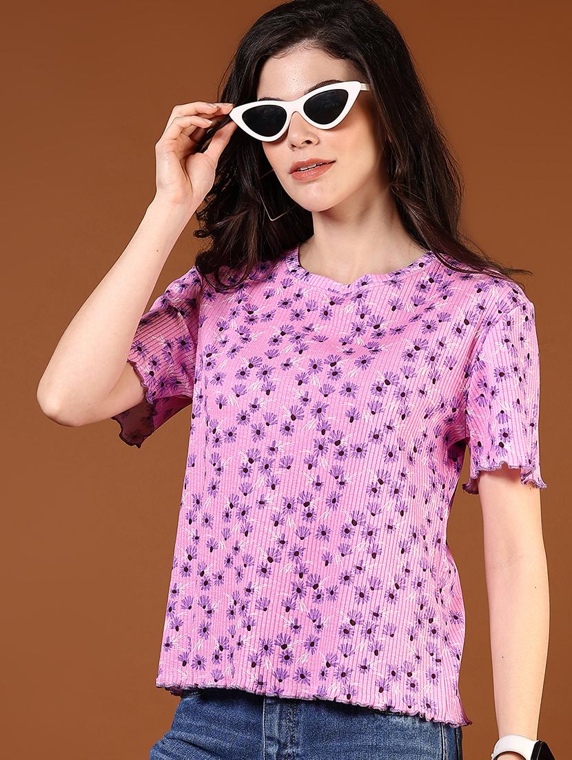 women printed short sleeves t-shirt - 21707400 -  Standard Image - 1