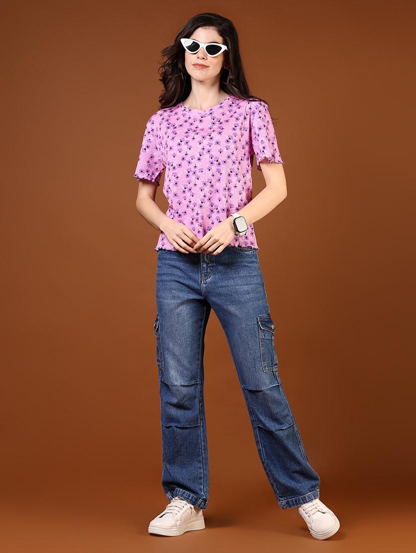 women printed short sleeves t-shirt - 21707400 - Standard Image - 4