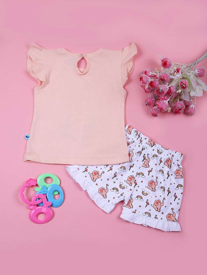 kids printed t-shirt & shorts set - 21707401 - Standard Image - 1