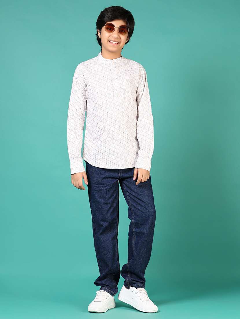 boys blue mid rise plain jean - 21707402 -  Standard Image - 4