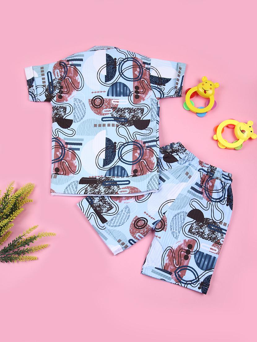 boys printed shirt and shorts set - 21707408 - Standard Image - 1