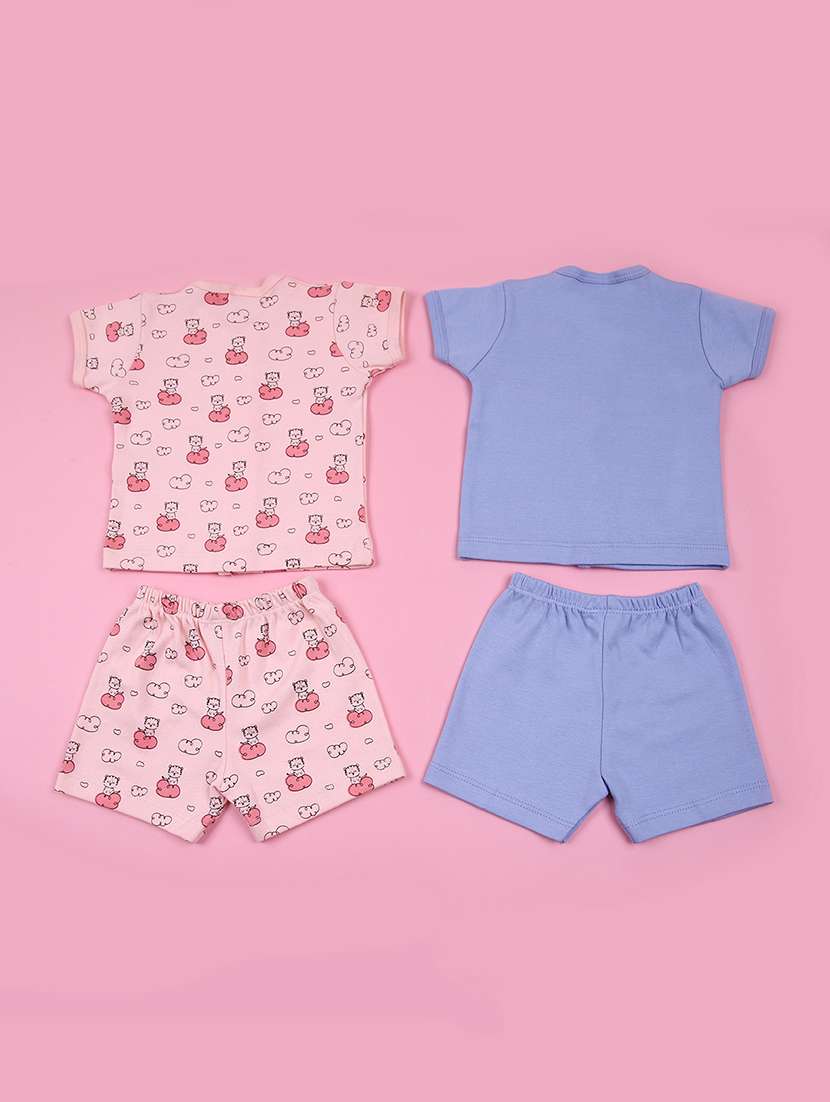 kids pack of 2 printed short sets - 21707428 -  Standard Image - 1