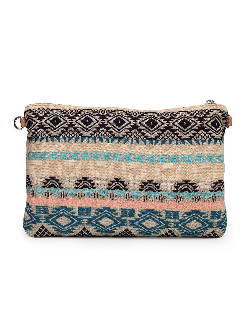 women beige self design sling bag - 21707563 - Standard Image - 1