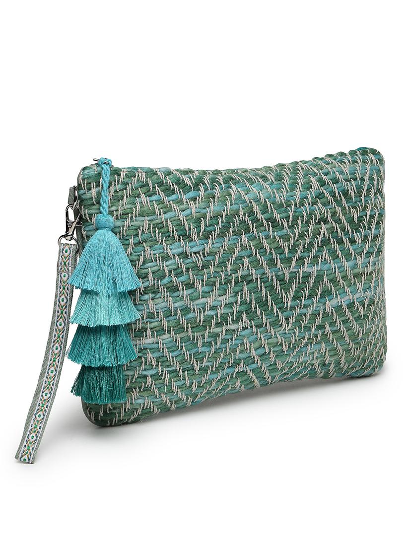women green self design sling bag - 21707569 - Standard Image - 4