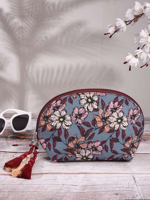women grey printed regular pouch - 21707574 -  Standard Image - 0