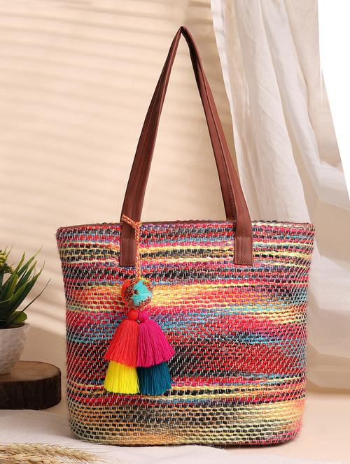 women printed zip closure tote bag - 21707584 -  Standard Image - 0