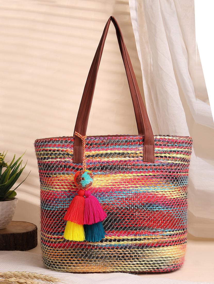 women printed zip closure tote bag - 21707584 -  Zoom Image - 0