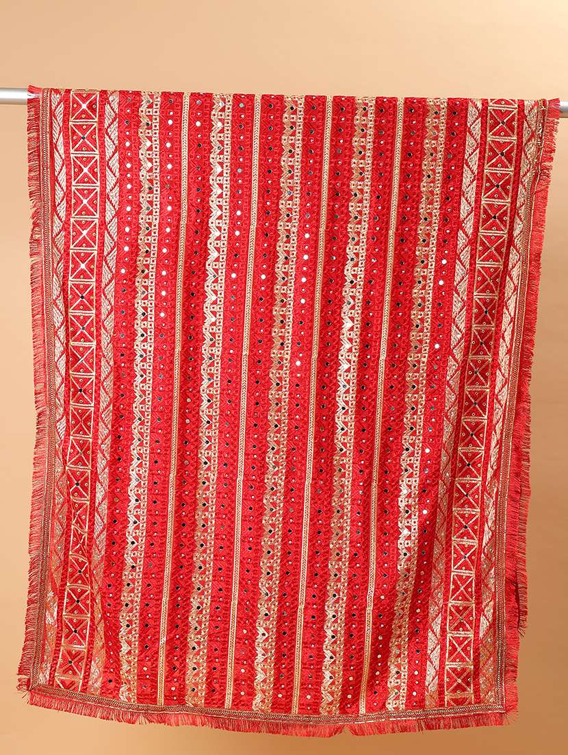 women phulkari dupatta with mirror work - 21707678 -  Standard Image - 6