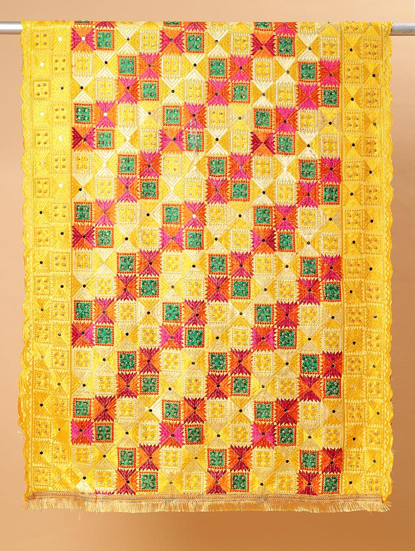 women phulkari dupatta with mirror work - 21707679 - Standard Image - 6