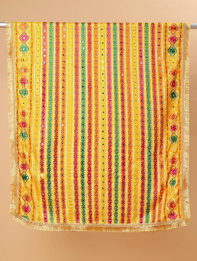 women phulkari dupatta with mirror work - 21707682 - Standard Image - 6