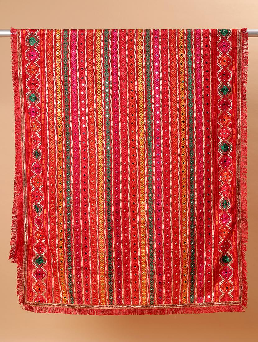 women phulkari dupatta with mirror work - 21707683 - Standard Image - 6