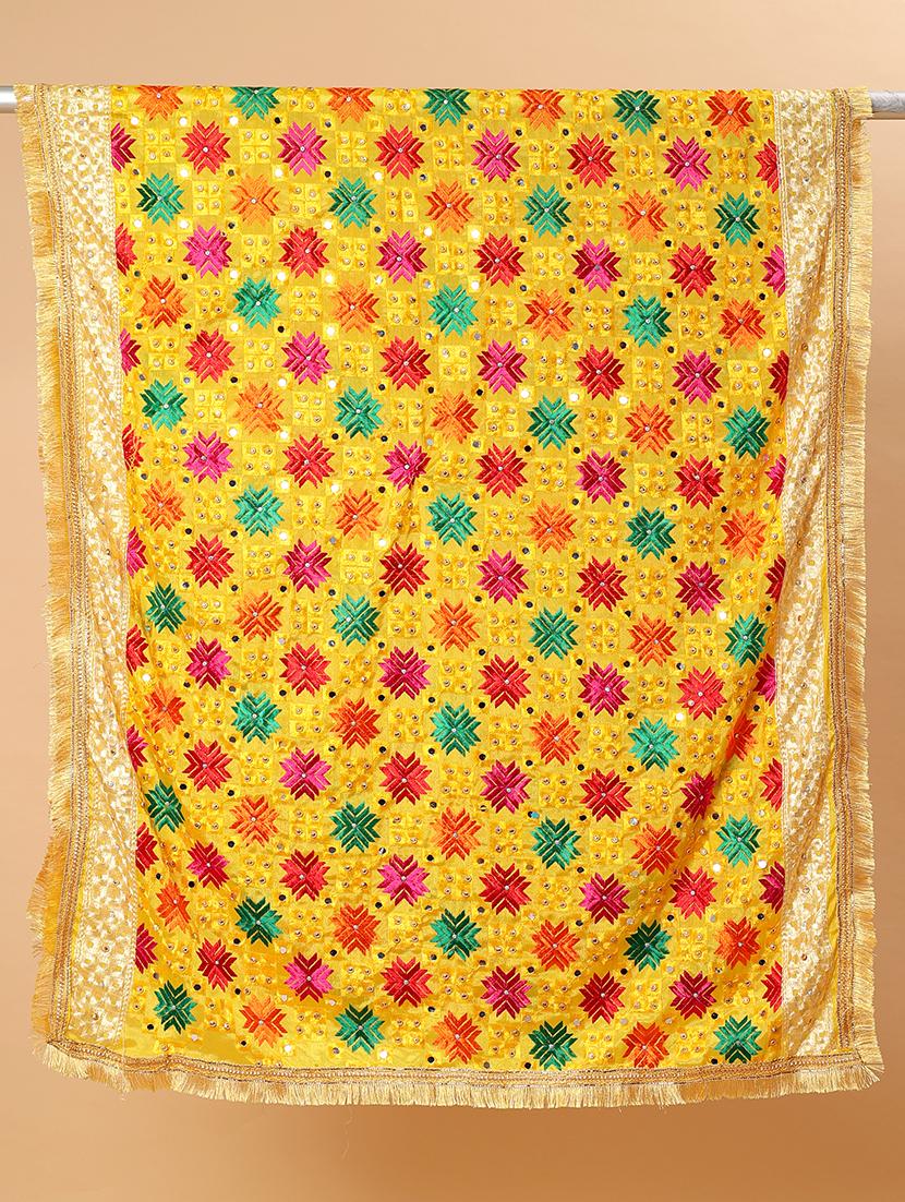 women phulkari dupatta with mirror work - 21707685 - Standard Image - 6