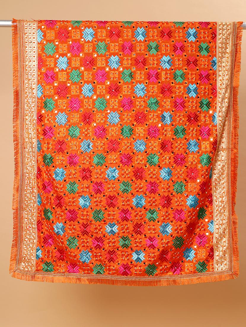 women phulkari dupatta with mirror work - 21707686 - Standard Image - 6