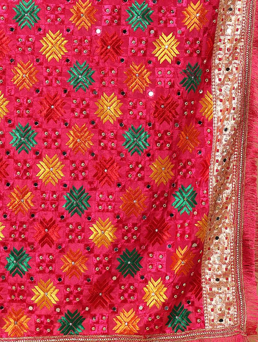 women phulkari dupatta with mirror work - 21707697 -  Standard Image - 6