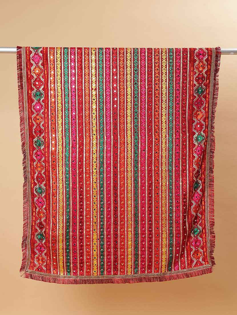 women phulkari dupatta with mirror work - 21707698 -  Standard Image - 6