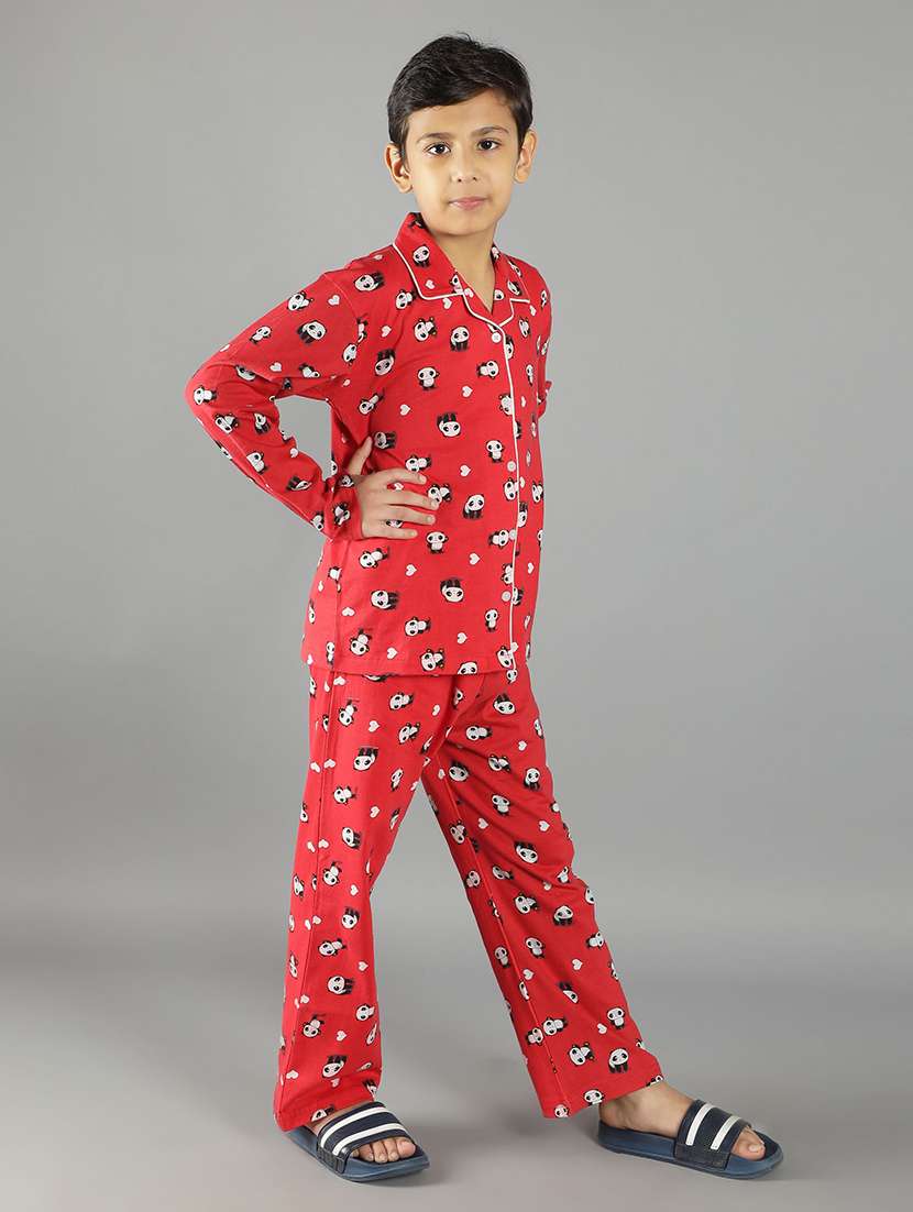 boys printed pyjama nightwear set - 21707732 - Standard Image - 1