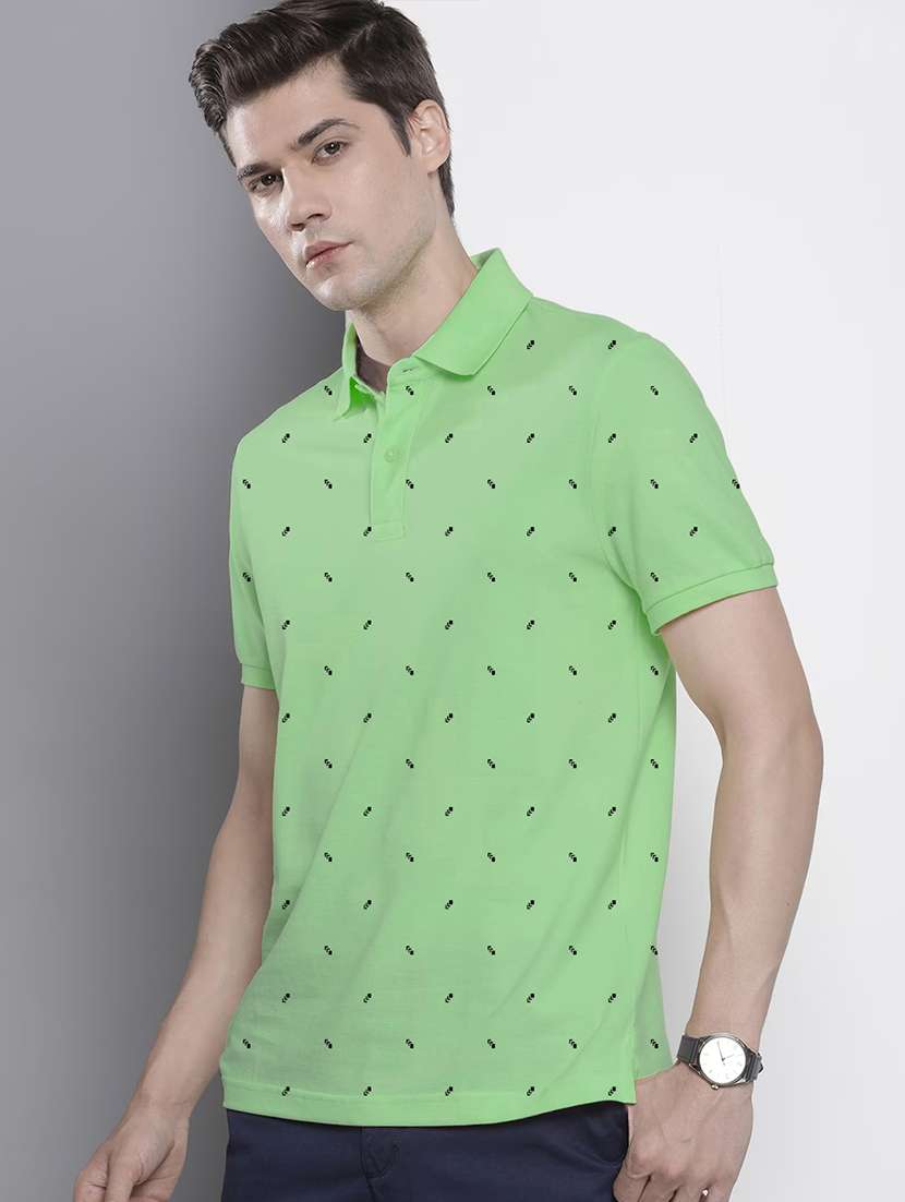 men short sleeves printed polo t-shirt