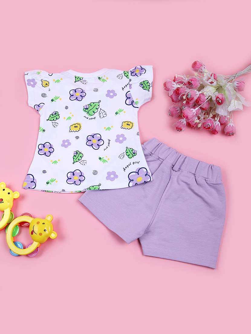girls printed top and shorts set - 21708289 -  Standard Image - 1