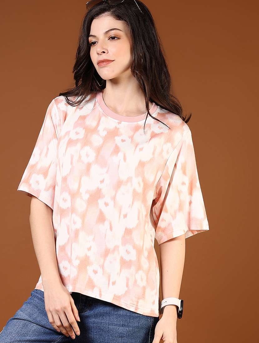 women printed short sleeves t-shirt - 21708307 -  Standard Image - 1
