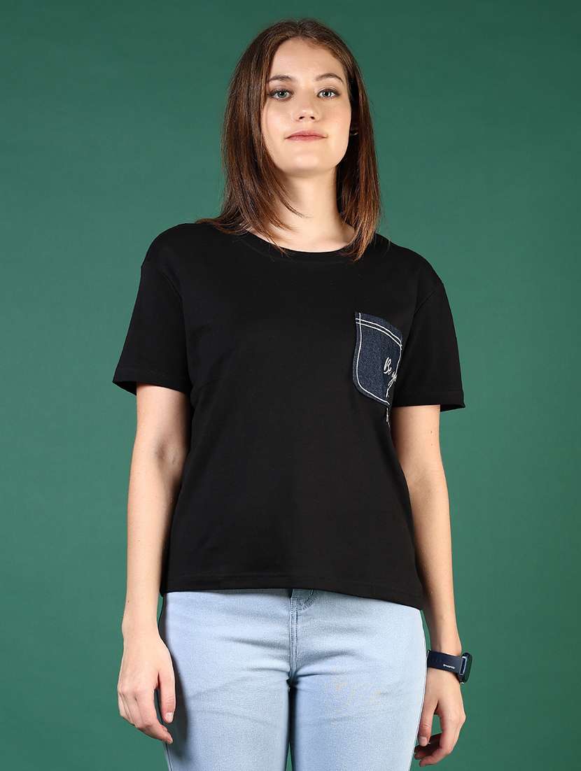 women printed short sleeve regular fit t-shirt - 21708310 -  Standard Image - 1