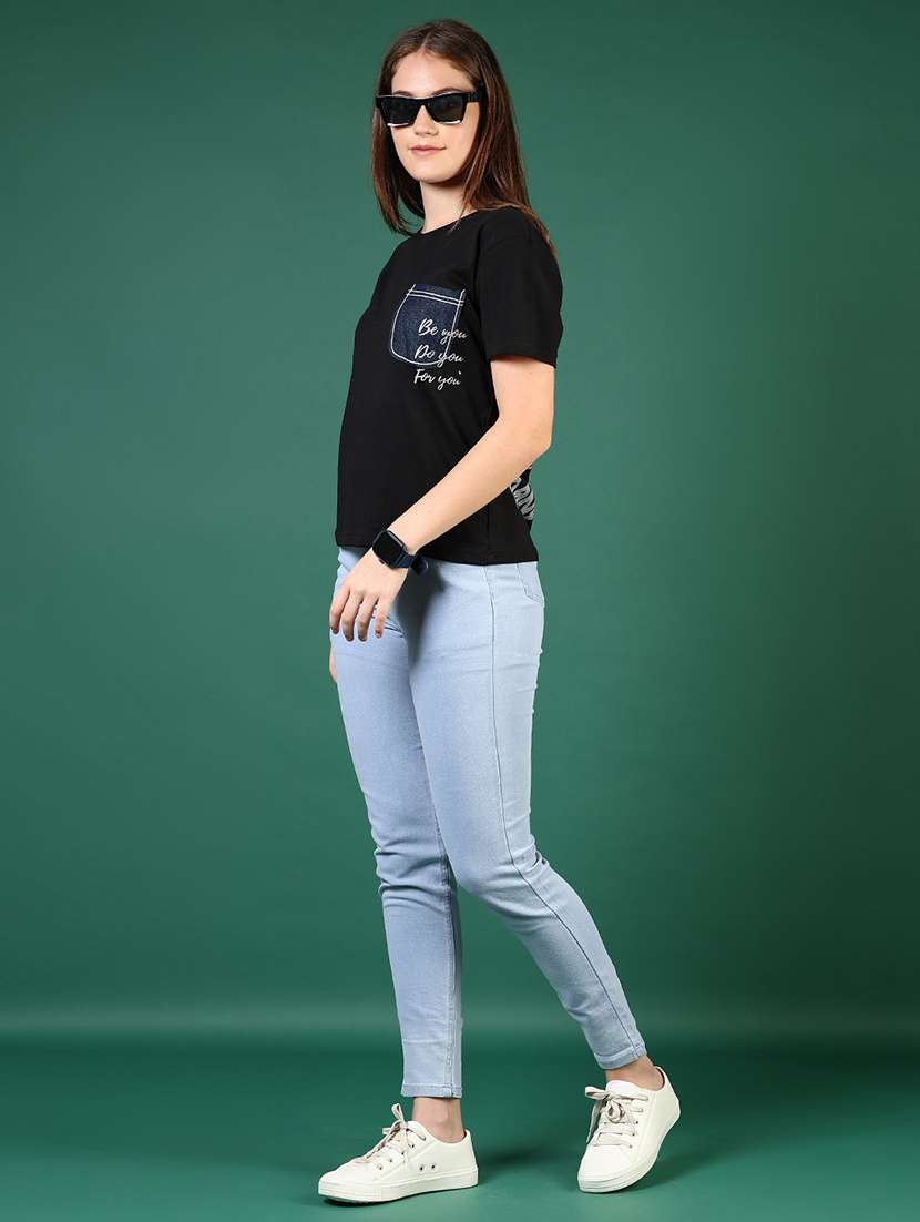 women printed short sleeve regular fit t-shirt - 21708310 -  Standard Image - 4