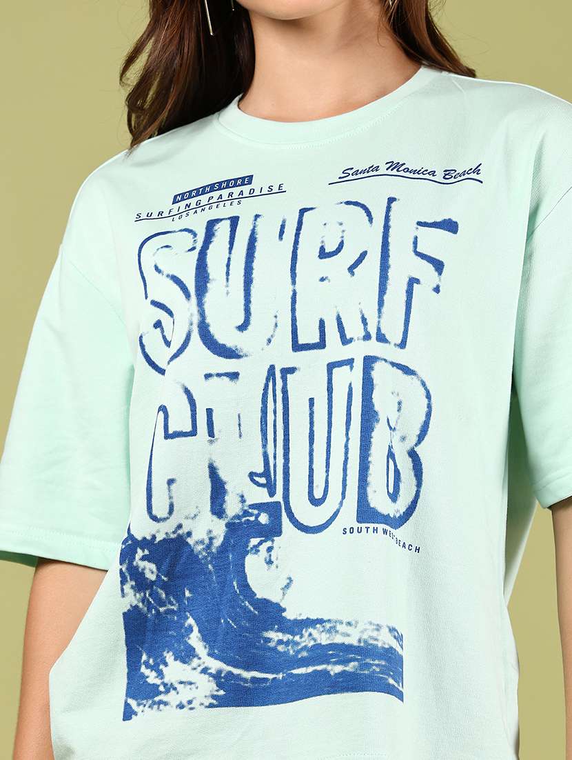 women printed short sleeves oversized t-shirt - 21708361 -  Standard Image - 4