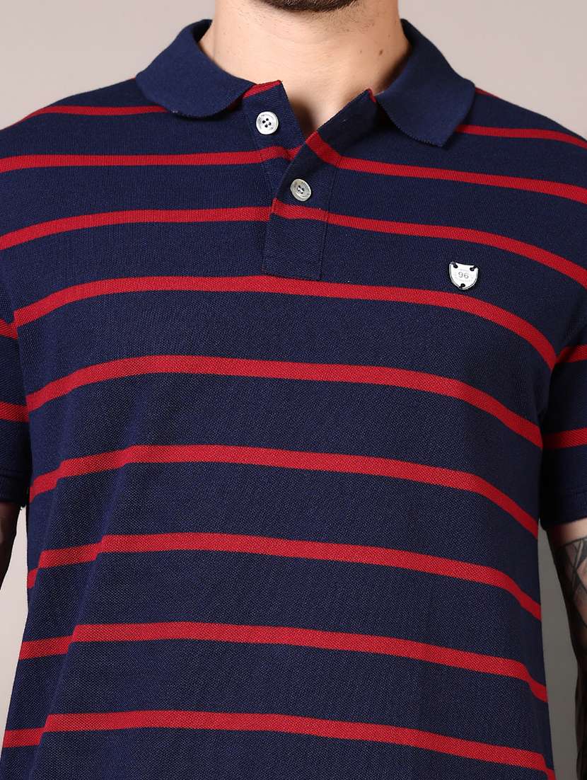 men striped short sleeves polo t-shirt - 21708372 -  Standard Image - 4