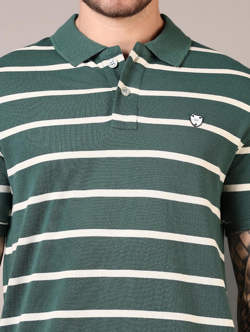 men striped short sleeve regular fit polo t-shirt - 21708379 - Standard Image - 4